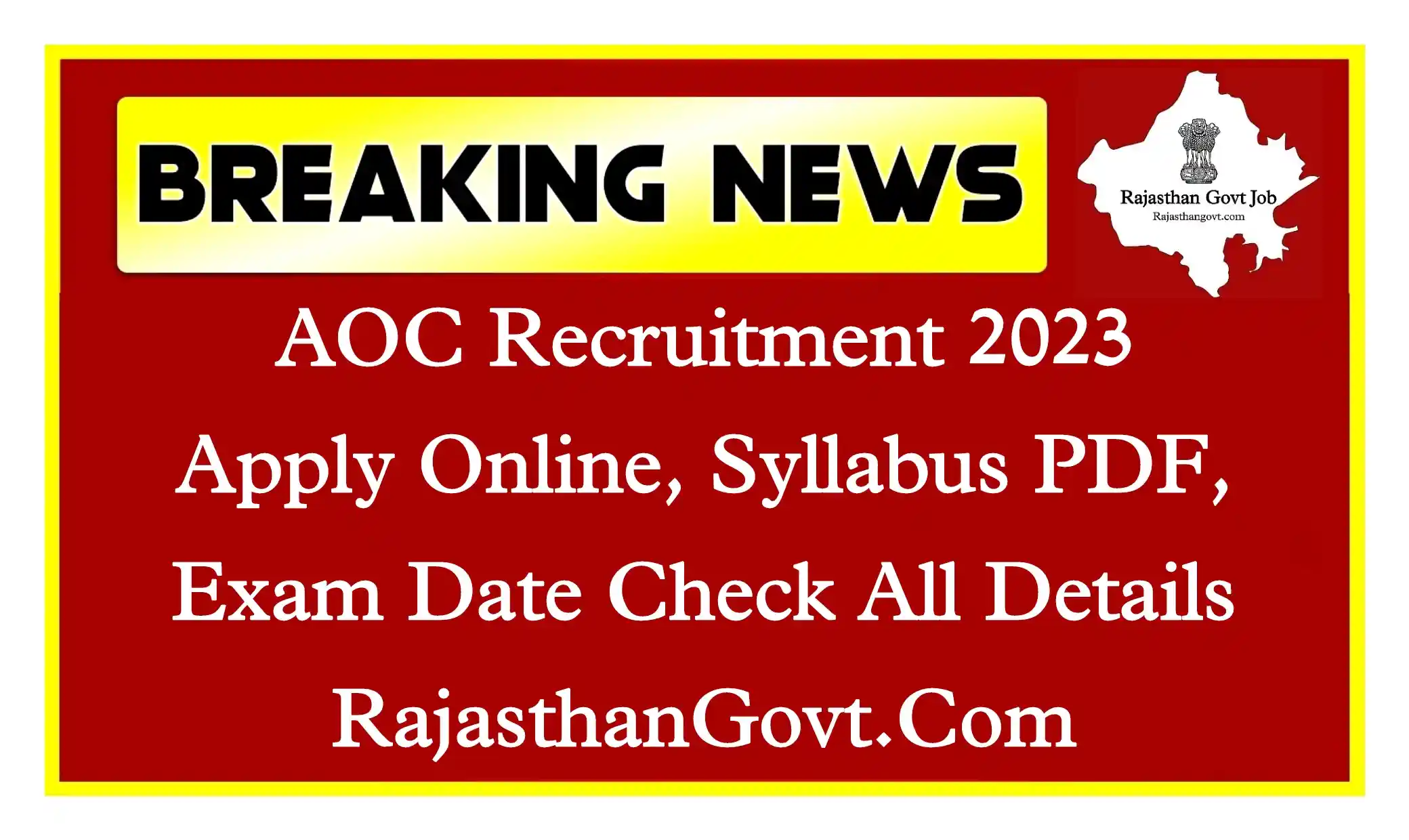 AOC Recruitment 2023 Apply Online For Tradesman And Fireman 1793 Posts Notification Release