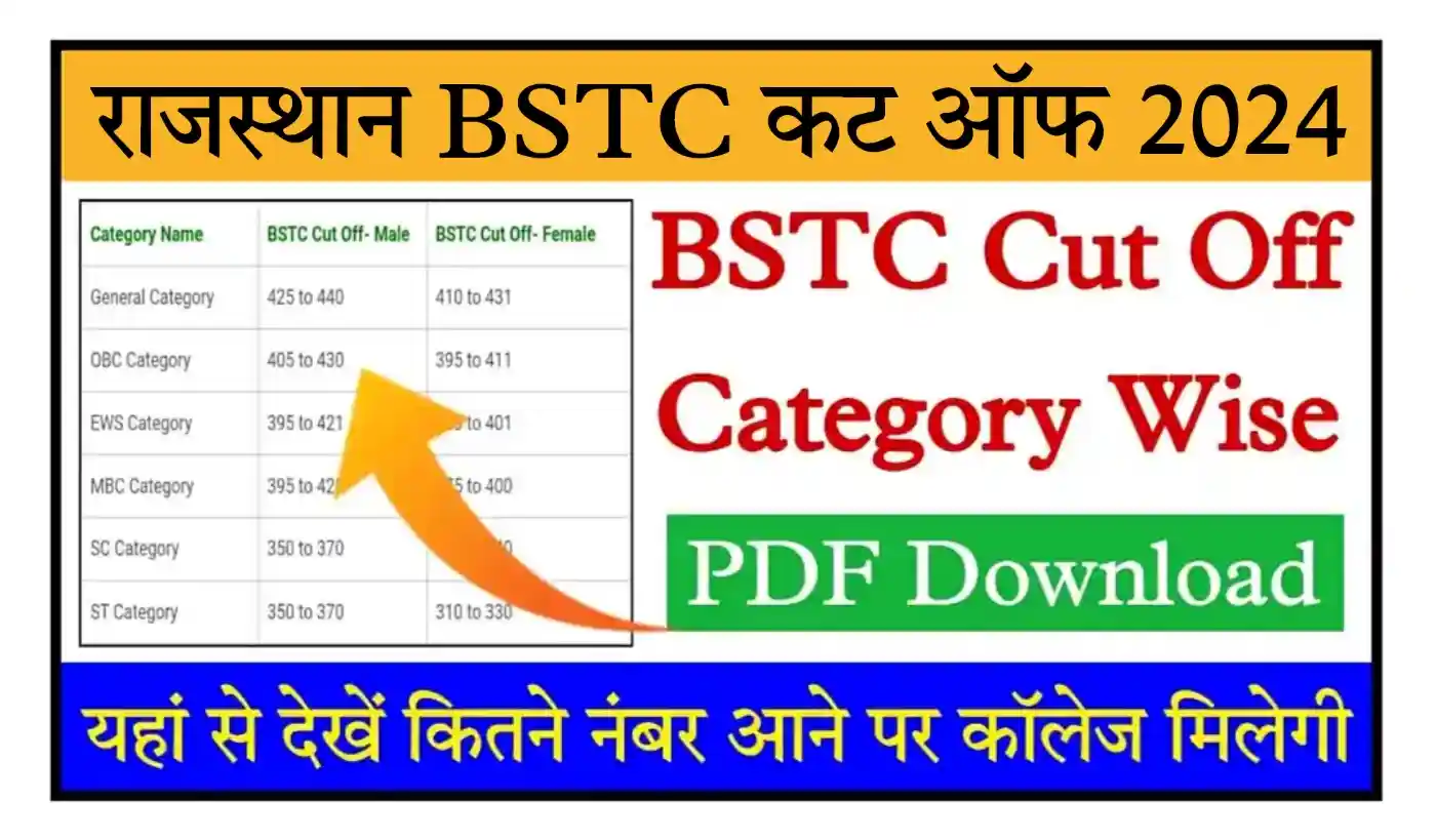 Rajasthan BSTC Cut Off 2024 राजस्थान बीएसटीसी Category-wise सटीक कट ऑफ मार्क्स देखें