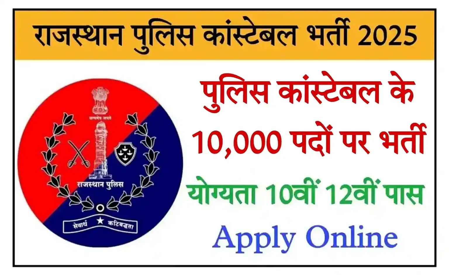 Rajasthan Police Constable Bharti 2025 Notification
