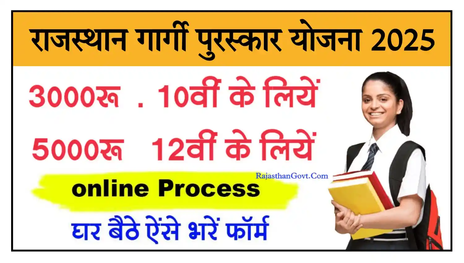 Gargi Puraskar Yojana 2025 राजस्थान गार्गी पुरस्कार योजना के तहत 10वीं और 12वीं पास बालिकाओं को मिलेगी स्कॉलरशिप